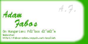 adam fabos business card